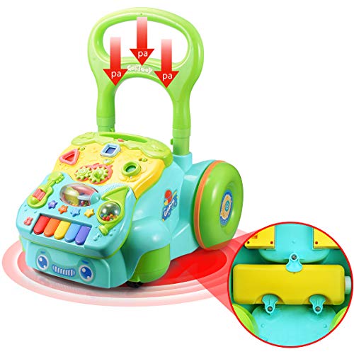 Forstart Sit-to-Stand Learning Walker Push and Pull Activity Center Music and Light Adjustable-Height Early Dvelopment Toys for 6 Months to 3 Years Old - Thumbnail 7