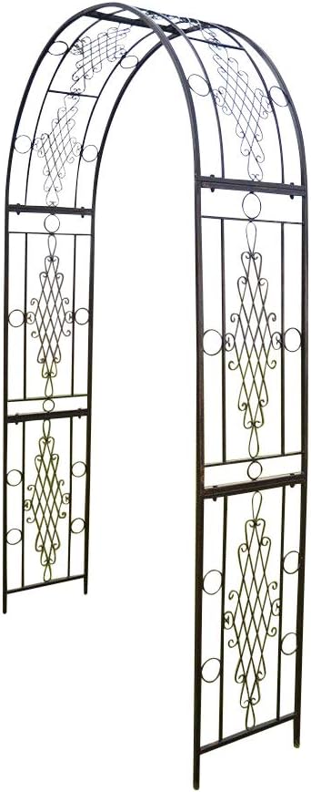 Garden Market Place Versailles Style Metal Rose Arch in Antique Bronze Finish