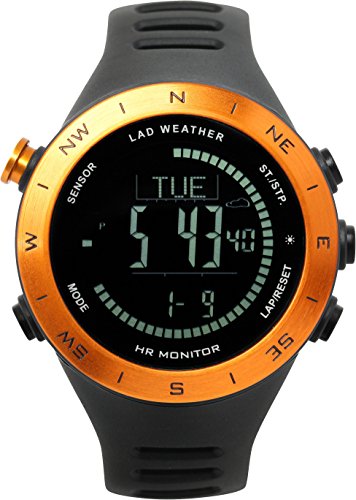 LAD WEATHER Altimeter Barometer Compass Watch + Heart Rate Monitor Thermometer USB Rechargeable Climbing Trekking - Thumbnail 7