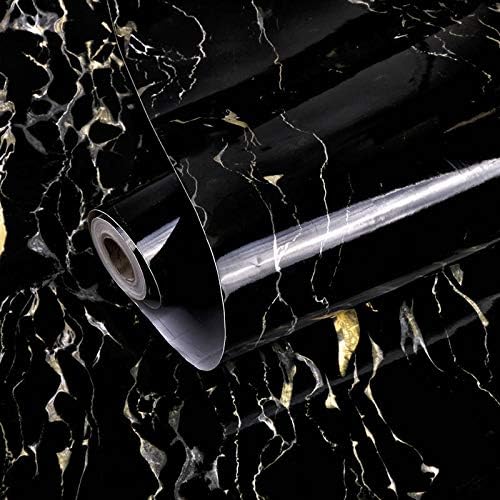 Marble Yellow Contact Paper 24'' X 79'' Granite Self-Adhesive Roll Thick Waterproof PVC Practical for Countertop Cabinet Furniture