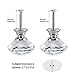 Interlink 16 pcs 30mm Crystal Glass Cabinet Knobs Clear Diamond Shape Drawer Pull Handle with Screws for Cupboard Drawer Dresser Door Kitchen