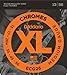 D'Addario Guitar Strings - XL Chromes Electric Guitar Strings - Flat Wound - Polished for Ultra-Smooth Feel and Warm, Mellow Tone - ECG26 - Medium, 13-56, 1-Pack