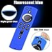 WERONE Silicone Cover/Case for Fire TV 4K/Fire TV (3rd Gen)/Compatible with All-New 2nd Gen Alexa Voice Remote Control (Night-Glow Blue)