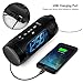 DGHunter Projection Alarm Clock Radio, Digital Clock with FM Radio, USB Charging, Dual Alarm, Battery Backup, Snooze Function, Sleep Timer & 1.6” LED Display with Dimmer, Indoor Temperature