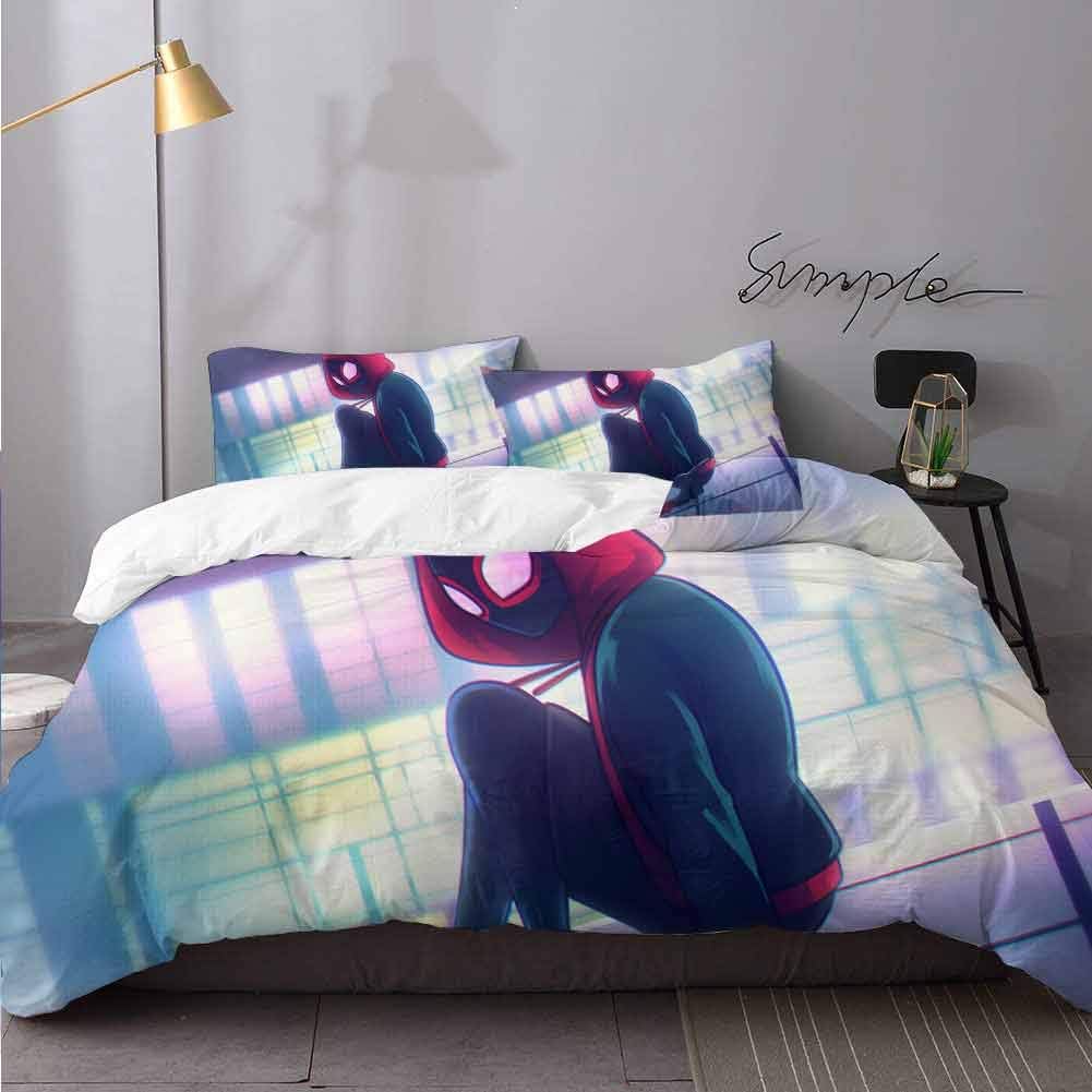 Amazon Com Comforter Cover Spiderman Miles Morales Pj X Simple Style Bedding Set Bedding 3 Piece Duvet Cover Set Twin Home Kitchen