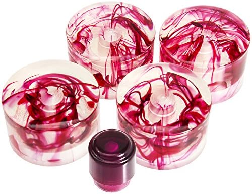 Haramis Musical Hardware Fat Knob &amp; Switch Tip Set for Gibson Les Paul, SG, Etc, Clear Red Swirl