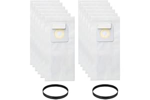 RINAKOU 12+2 Pack Replacement Style 7 Vacuum Bags＆ Blets Compatible Bissell PowerForce 1739 3522 3525 71Y7 PowerGlide 3545 Plus 3350 3550 3553 Lift-Off 3554 Powertrak 6592 Powerlifter Pet 2019,Part # 32120