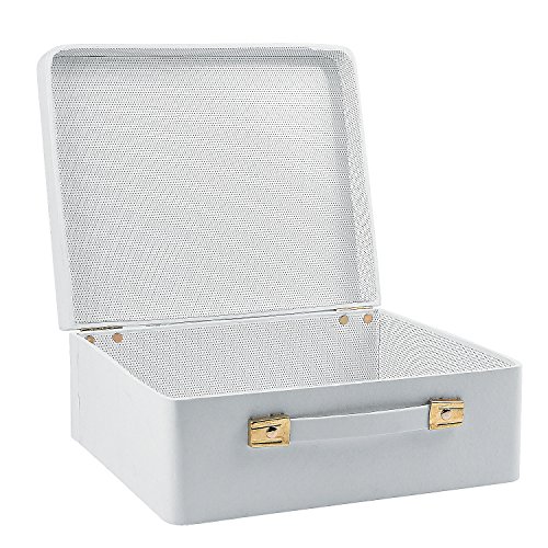 White Mini Suitcase Centerpiece