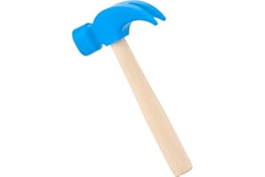 Fowecelt Wooden Hammer Toys Simulation Hammers Maintenance Tools Educational Toys for Kids Birthday Party Games Supplies (Blue)