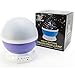 IREALIST 4 LED Night Lighting Lamp Romantic Rotating Star Projector Lamp for Christmas, Rotation Night Projection for Children Kids Bedroom (Purple)