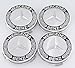 puzhanyou Wheel Center Caps for Mercedes Benz 75mm - Wreath Cover Chrome Emblem (4Pcs) (Black)
