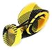 Reaction Tackle Fishing Rod Socks - Fishing Pole Sleeves and Covers for Baitcasting Rods, Spinning Rods Yellow/Black (Point-XL Spin-7)