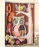 Owl Friend Shower Curtain Art Deco Bathroom Decor