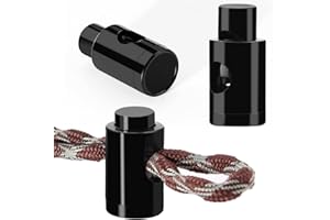 RJ-SPORT Heavy Duty Cord Locks - Single Hole Drawstring Stopper Fastener for No Tie Shoelaces and More