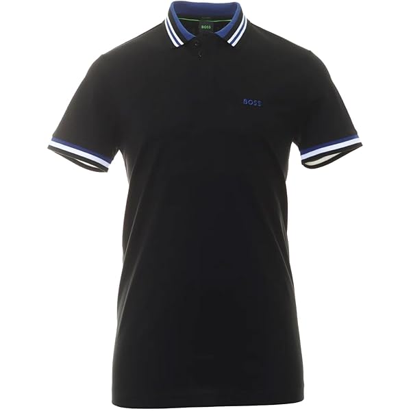 Hugo Boss Men's Navy Blue Paddy 1 Stretch Cotton Short Sleeve Polo