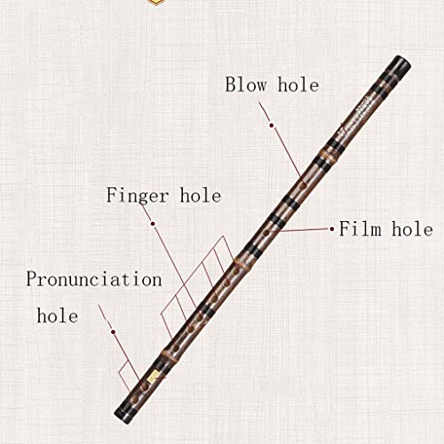 Zyj C D E F G Key Chinese Vertical Bamboo Flute 8 Hole Accurately Adjusted Color Musical Instrument Flute (Size : C Tone)