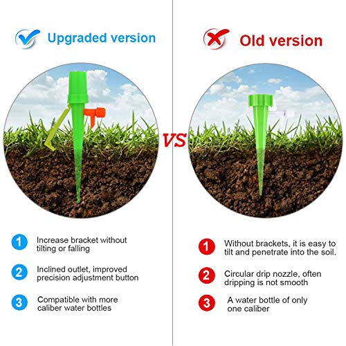 YOUknow Plant Waterer, 12 pcs Self Watering Spike Slow Release Vacation Plants Watering System, Automatic Watering Devices with Control Valve Switch for Outdoor Indoor Plants Tree
