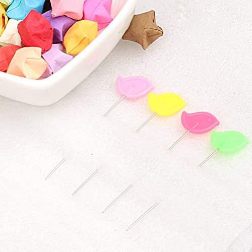 Color Scissor 100 Pieces Flat Head Straight Pins For Sewing DIY Projects, Assorted Colors - Thumbnail 4