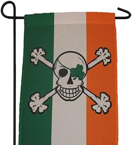 12x18 Printed Jolly Roger Pirate Irish Ireland Patch Blarney Shamrock Flag 12"x18"