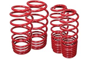 MORAKOT RACING Compatible/Replacement For 1979-2004 Ford Mustang 1.5" Drop Suspension Lower Spring Red