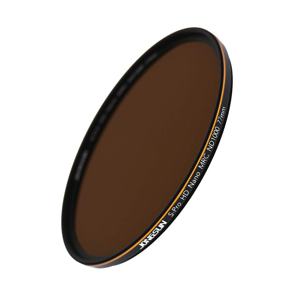 JONGSUN ND1000 77mm ND Filter, S-PRO HD Neutral Density Lens Filter,MRC 18-Layer Nano Multicoated, Schott B270 Optical Glass, ND1000 (3.0) 10-Stop