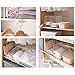 TOPHOUSE 4 Pack Metal Shelf Divider for Closet with 8 Clothing Size Dividers Round Hangers Closet Dividers（White）