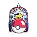 Pokemon Pikachu Blue Backpack with Pokeball Insulated Lunch Kit School Bag