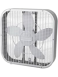 Holmes HBF2010A-WM 21-Inch by 4.5-Inch Box Fan, 3 Speed-Settings, Metal Frame, 20-Inch Blade, White