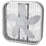 Holmes HBF2010A-WM 21-Inch by 4.5-Inch Box Fan, 3 Speed-Settings, Metal Frame, 20-Inch Blade, White