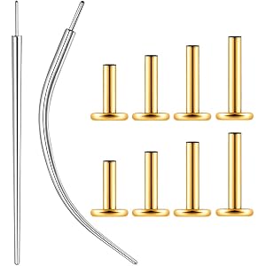 Earbility 20G/18G/16G Threadless Bar Titanium ASTM F136 Replacement Post Stud,10Ppcs/lot