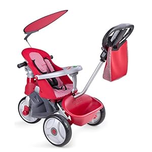 FEBER- Baby Trike Easy Evolution, Triciclo, Color Rojo, 24.9 x 14.0 x 11.9 (Famosa 800009473)