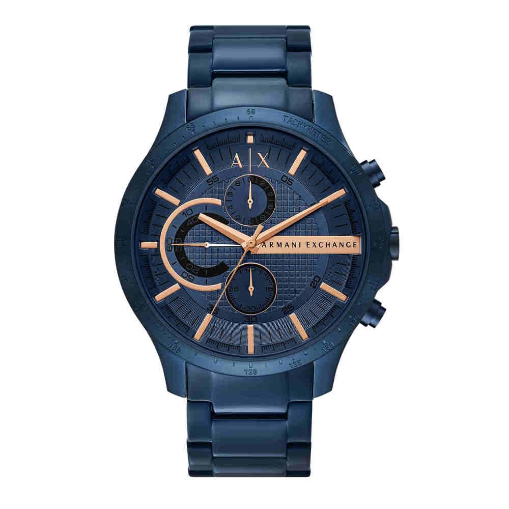 Armani Exchange Watch For Men, Quartz Chronograph movement and 46mm Case Size with Stainless steel strap