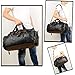 Leather Gym Bag for Men Travel Weekender Overnight Duffel Bag Tote For Men (balck)