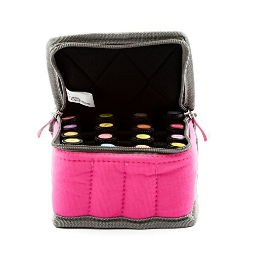 Essential Oil Carrying Case - Travel Organizer with Handle. Holds 16 Bottles. Small Storage Holder Bag is Best For Keeping Your Oils Safe. Adjustable Dividers Provide Versatility for 5ml - 15ml Vials.