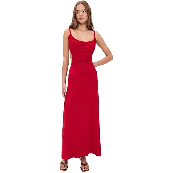 endless rose Women's Strapless Ruffled Maxi Dress, Butter, XS at Amazon  Women's Clothing store