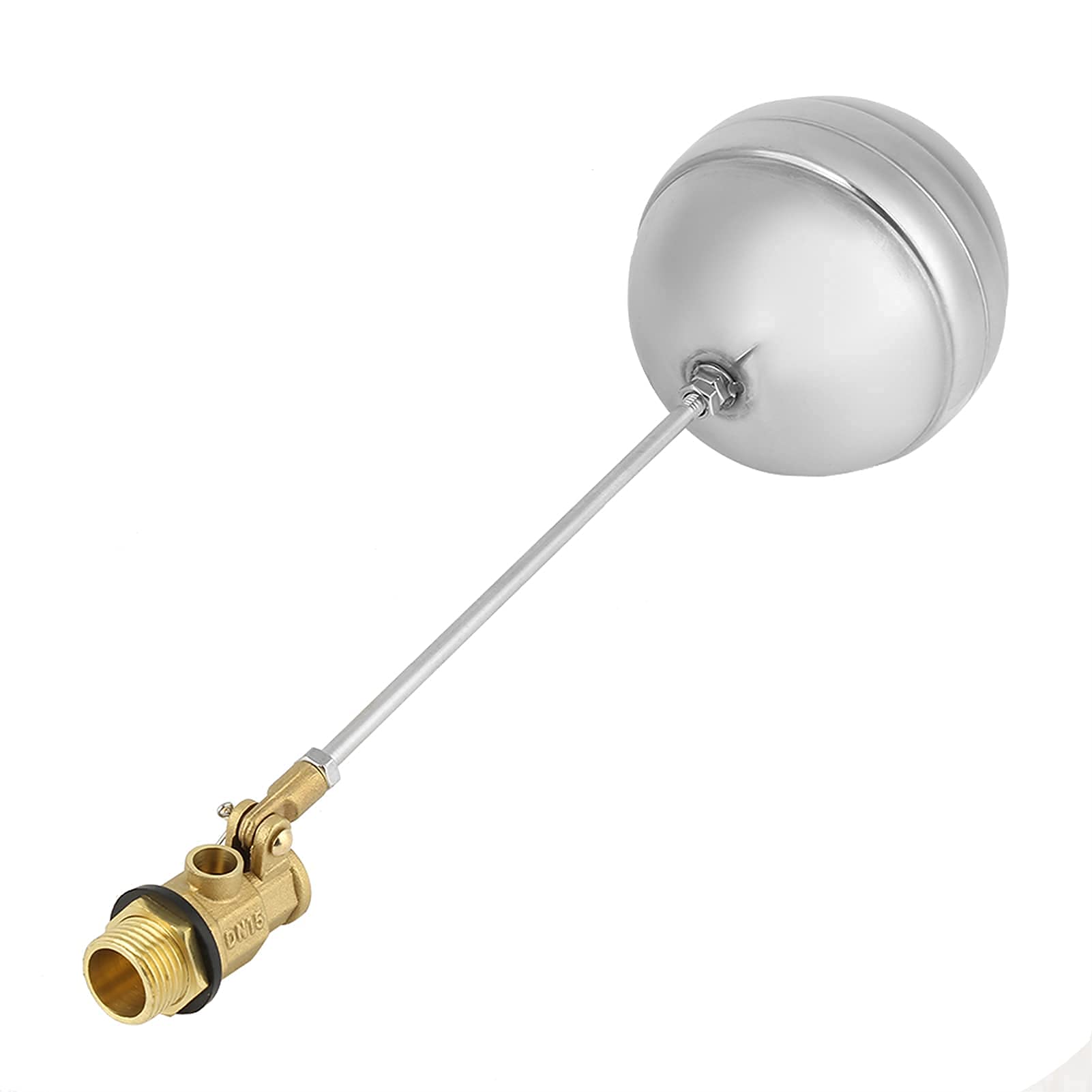 Water Tank Ball Valve, Stainless Steel Float Valve, Float Valve Ball Steel, 3.9Inches Small Cistern Float DN15 Water Tank Ball Valve Thread Adjustable Float Ball Sensor Hydraulics, for Water Tank