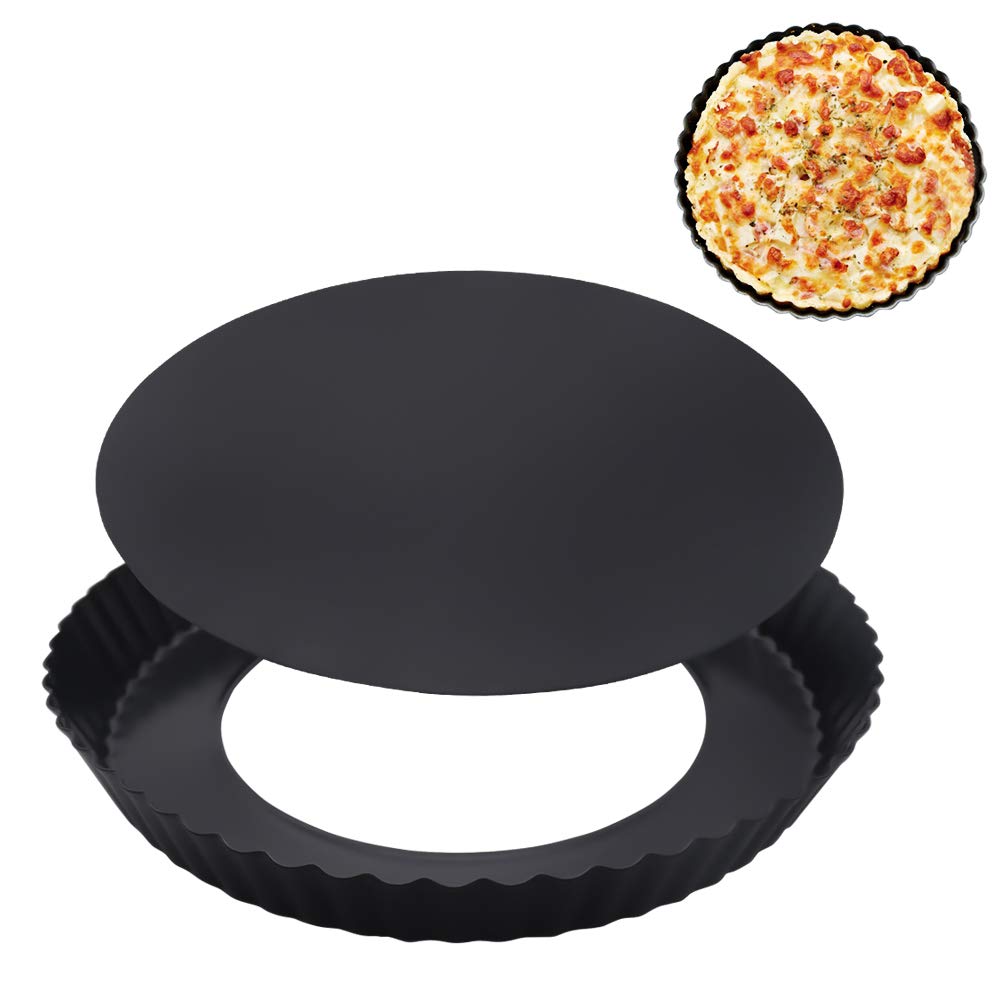 Tart Quiche Pan Steel Carbon Pan, Pie Tart Round Fluted Pan, Quiche