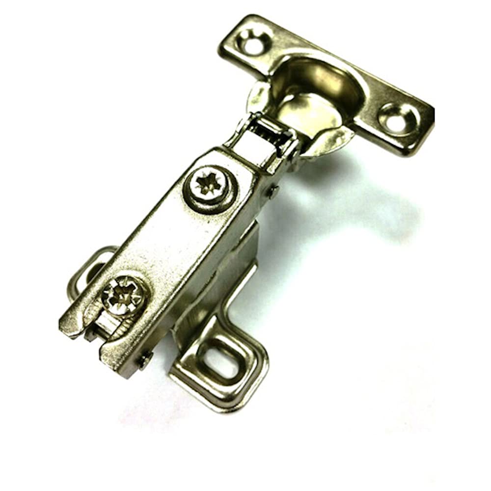 Merriway BH06258 (20 Pcs) Soft Closing Slide-On Kitchen Cabinet Wardrobe Hinges, Zinc Plated, Inset 26mm 95 Degree - Pack of 20 Pieces