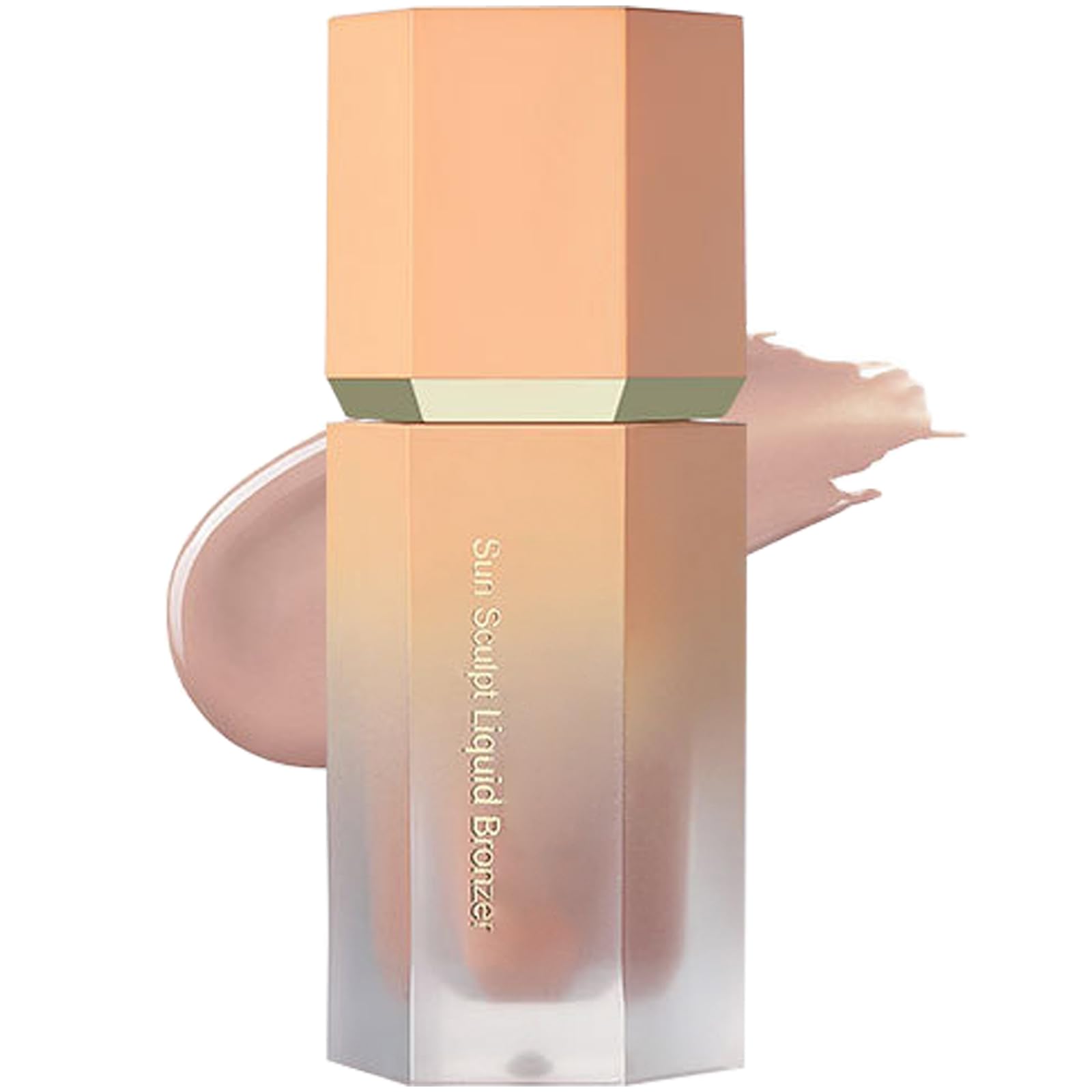 Long-lasting Liquid Contour Stick with Built-in Sponge Tip for Sculpted Complexion, Cream Face Concealer, Waterproof and Smooth Shimmer Bronzer, Highlighter Makeup Contour Stick