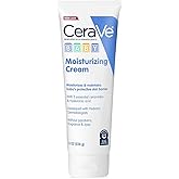 CeraVe Baby Cream, Gentle Moisturizing Cream with Ceramides, Fragrance, Paraben, Dye & Phthalates Free, Rich & Non-Greasy Feel, Gentle Baby Skin Care, 8 Ounce