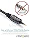 FosPower (25 Feet) 24K Gold Plated Toslink to Mini Toslink Digital Optical S/PDIF Audio Cable with Metal Connectors & Strain-Relief PVC Jacket