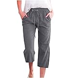 Capri Pants for Women Linen Summer