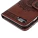 YOKIRIN iPhone 7 Wallet Case, iPhone 8 Case, PU Leather Dream Catcher 3D Relief Totem Embossed Folio Flip Full Protective Cover with Credit Card Holder Kickstand Magnetic Closure for iPhone 7 (Brown)