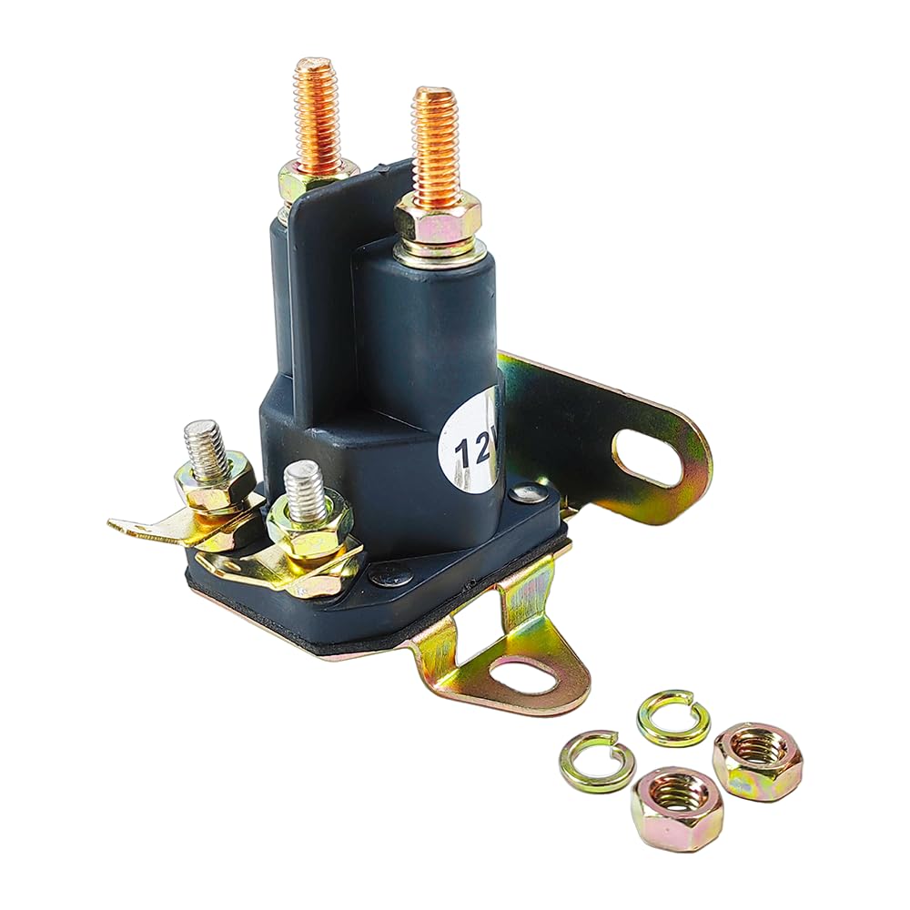 Photo 1 of 4 Pole Starter Solenoid 12V | Fits for Briggs & Stratton, Cub Cadet, Honda, Husqvarna, John Deer, MTD, Toro Lawn Mower | Replacement # 146154, 109946, 109081X, 5410K, 725-04439A, AM133094, AM138497