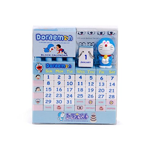 Lovely Cartoons Blocks Puzzle Perpetual Calendar Doraemon