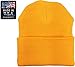 SKIHAT-Long YEL Thick Beanie Skully Slouchy & Cuff Winter Hat Made In USA