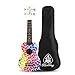 Honsing Soprano Ukulele Colorful Floral petal Painting Hawaii kids Guitar 21 inch Gift for Beginner matte finish