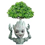 Newest 16cm Cute Hands up Baby Groot Flowerpot Pen Pot Planter Pot Guardians of The GalaxyTree Man Action Figures Birthday Toy Gifts