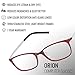 Umizato Super Lightweight Blue Light Blocking Glasses - Computer Gaming for Men Women - Minimalist Design, Anti-Glare UV Filter Blocker, Reduce Eye Strain, Migraine, Light Sensitivity (Orion in Red)