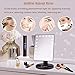 Led Light Cosmetic Mirror - Dimmable Touch Mirror, Light-Up Vanity Mirror, 24 LED Cosmetic Mirror Makeup, GlaMiror Led Lighted Makeup Mirror, Beauty Mirror With Light, Black